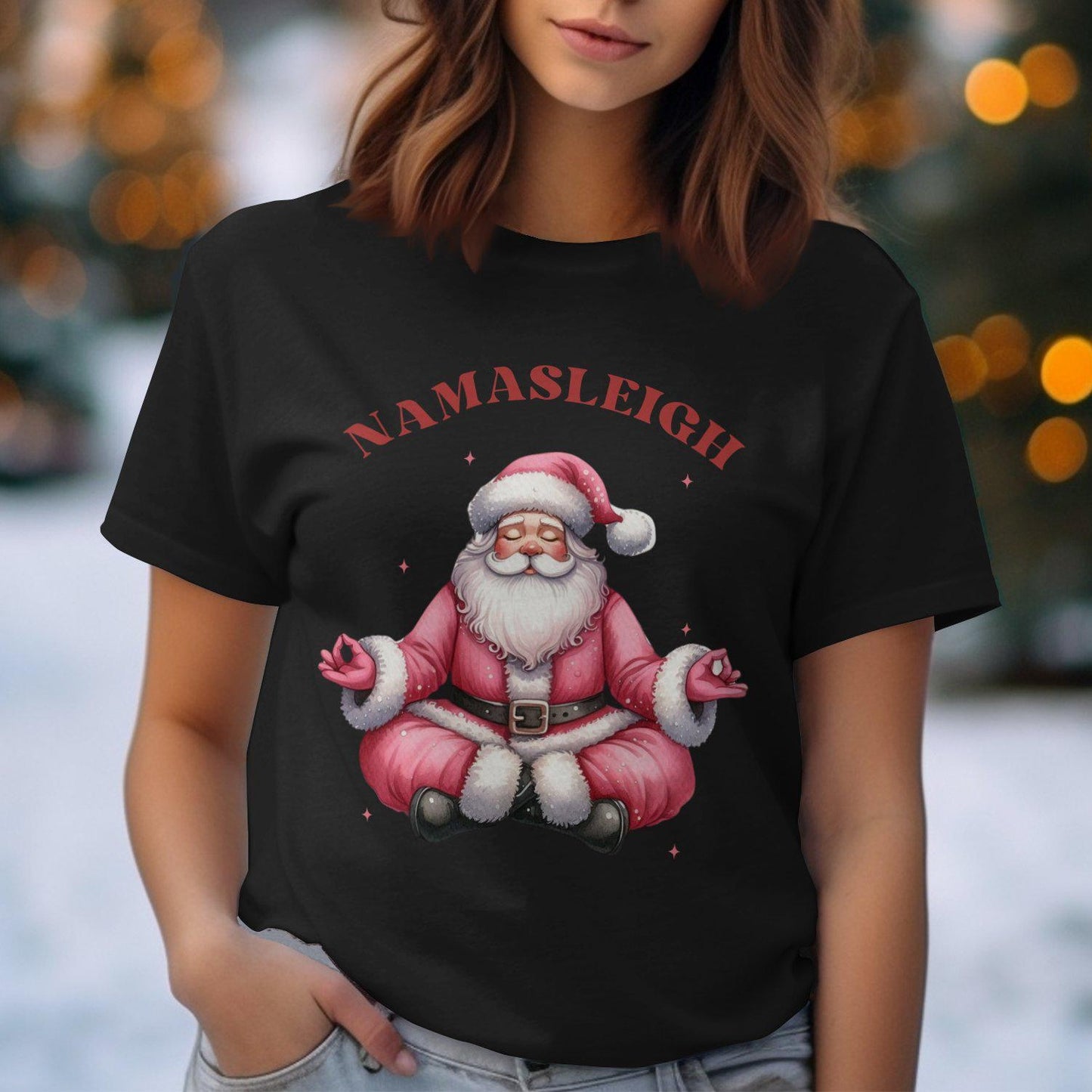Namasleigh Santa Christmas Comfort Colors T-Shirts