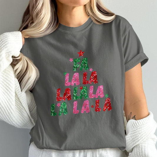 Christmas Theme Fa La La La La Design Comfort Colors T-Shirts