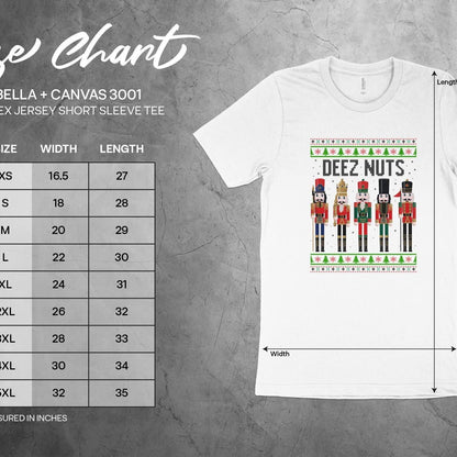 Funny Deez Nuts Nutcracker T-Shirt, Christmas Adult Humor Shirt, Hilarious Holiday Graphic Tee, Inappropriate Xmas Gift