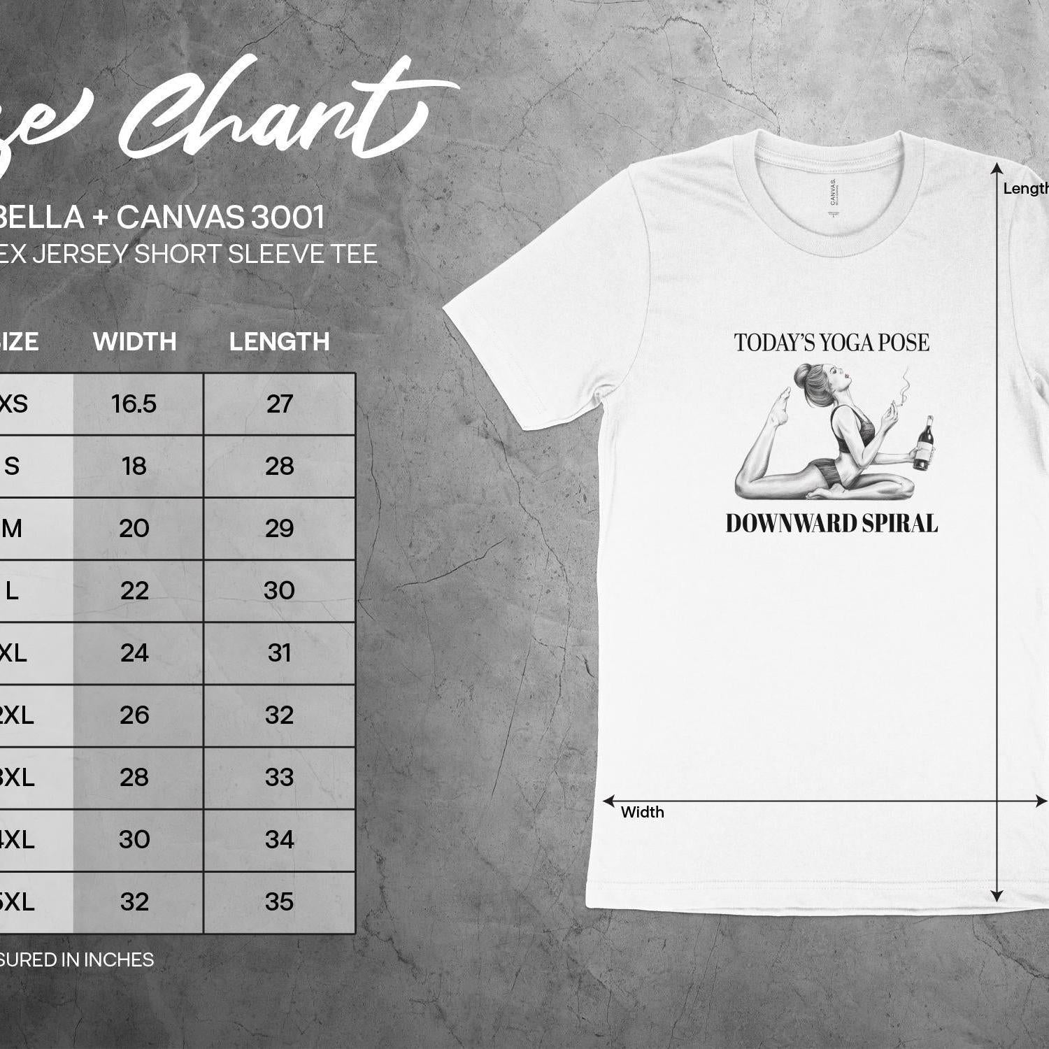 Yogi Gift, Funny Yoga Meme T-Shirt, Downward Spiral Yoga Pose Shirt, Wine Lover Yoga Tee, Yoga T-Shirt for Women, Humorous Yoga Apparel